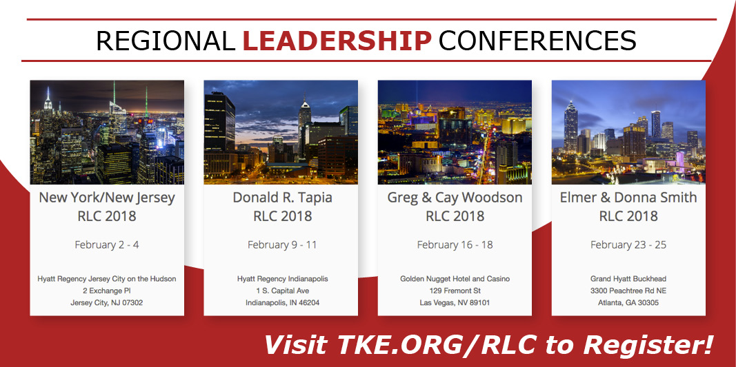 2018 Regional Leadership Conferences Registration Open TKE.o